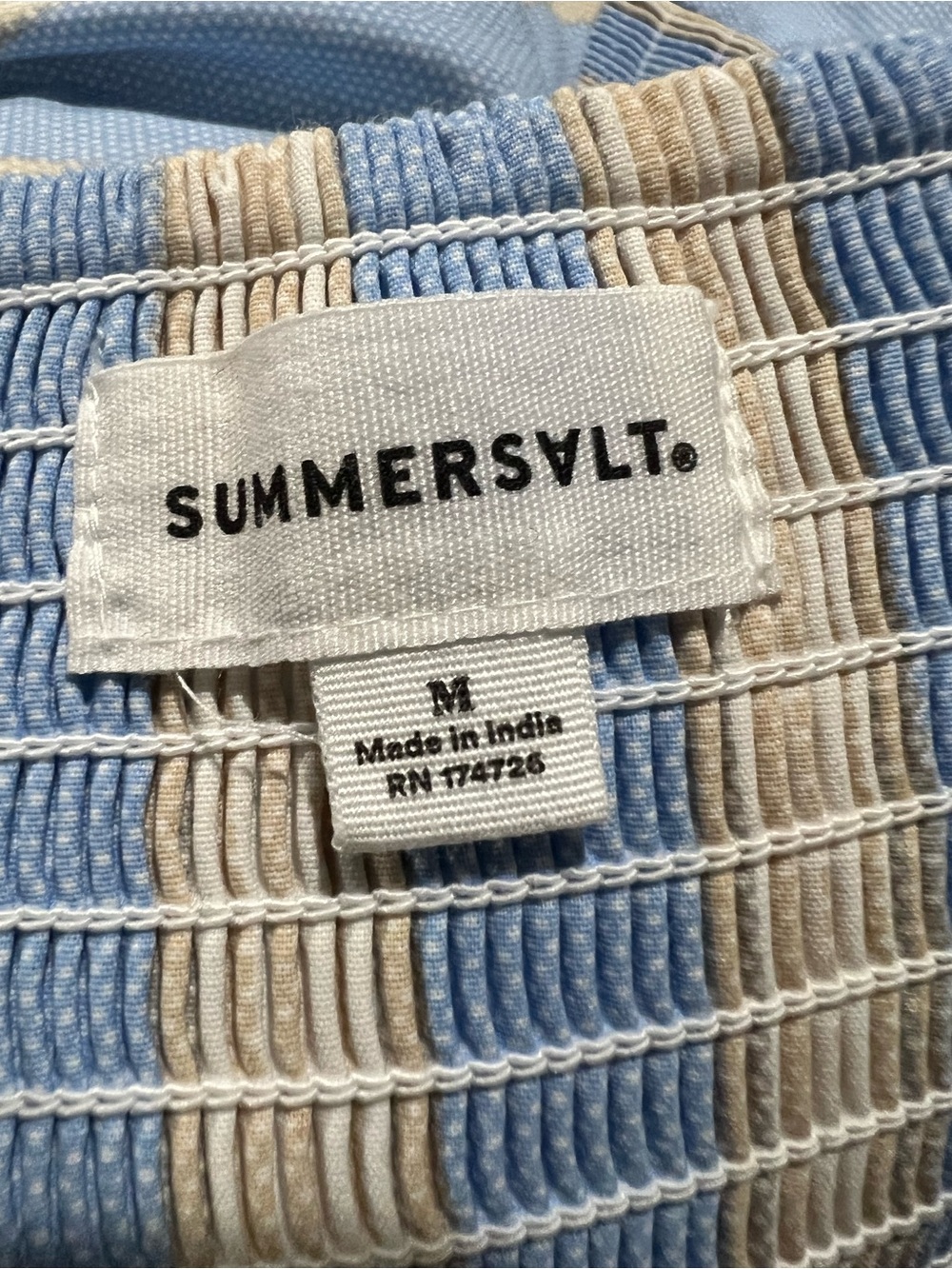 SUMMERSALT The Coastal Poplin Smocked-Back Maxi Dress Size Medium - Picture 6 of 8